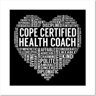 Cope Certified Health Coach Heart Posters and Art